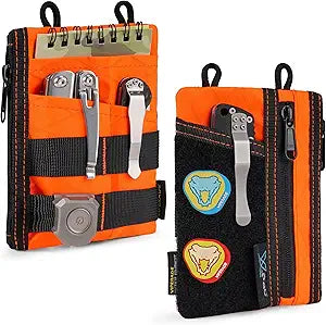 VIPERADE VE18 EDC Pouch, Pocket Organizer for Men, EDC Pocket Organizer, 3 Slots with 2 Zipper Pockets, Multitool Pouch