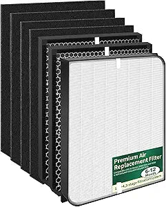 7-Pack AD3500 Replacement Filter Compatible with AirDoctor 3000 Series Air Purifier, fits Model 3000 3500 3500i, Includes 1 Premium Filter + 2 Carbon Filters + 4 Pre-Filters, # ADF3001 ADF3002 ADF3003
