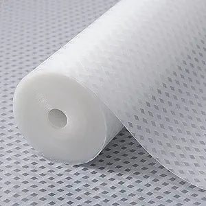 Shelf Liners for Kitchen Cabinets Refrigerator Liners Waterproof Kitchen Cupboard Liner Non-Slip Drawer Mats EVA Material Non Adhesive Fridge Liner for Shelves - Clear 11.8 x 236.2 Inches x 2 Rolls