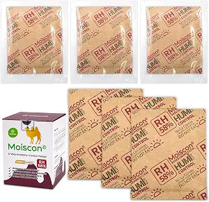 58% 2-Way Humidity Control Gel Packs, 8g 15 Pcs, Moisture Regulator Packets