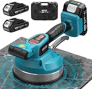 SEESII Tile Vibration Tool 160mm: Vibration Leveling Machine 10-Hours Long Lasting, Tile Vibrator With 12 Speeds For Laying Floor Wall Larger Tiles(6"X6" - 60"X60"), Tile Installers DIYer (KP-160B)