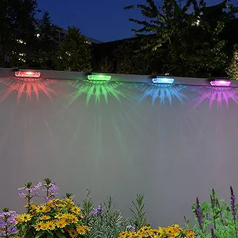 Mancra Solar Step Lights Outdoor, Solar Deck Lights Waterproof Outdoor Lighting for Patio Fence Stairs Post Railing Yard and Garden (Color Changing, 24 Pack)