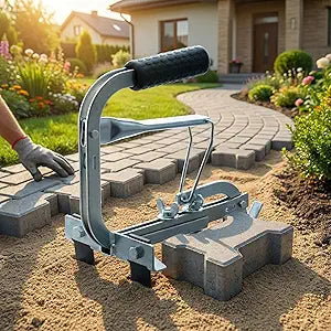 Adjustable Heavy Duty Brick Tongs Laying - PaverRemoval Tool Device for the Efficient Laying of Paving Blocks,Directly From the Stack Brick Tongsfor Blocks Brick - Cutter Paver Splitter Projects