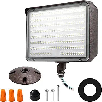 150W Led Flood Dusk to Dawn Outdoor Lighting, Flood Light Outdoor with Knuckle Mount, Photocell Daylight 22,500LM Aluminum Housing AC100-277V Ip65 Waterproof for Landscape, Yard, Garage,ETL Listed