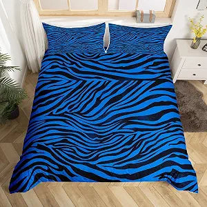 Feelyou Zebra Bedding Duvet Cover Set Twin Size for Kids Boys Girls