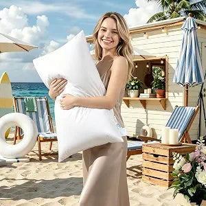 Canadian White Goose Down Pillow King Size 1050 Fill Power 80% Goose Down 20% Goose Feather Down Pillows With 600TC 100% Cotton Pillow Shell Ideal for Plush Comfort and Support (20"X36", Set of 2)
