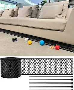 Under Couch Blocker, 394 x 5.9 Inches, Black