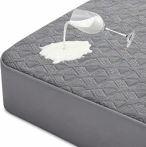 Waterproof Mattress Protector California King Size, Soft Breathable Mattress Pad with Deep Pocket 8"-21", Noiseless 3D Air Fabric Cooling Mattress Cover for Bed, Machine Washable, Grey