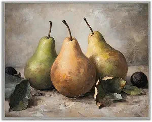 Pear Still Life Setting, 16 x 20 Inch Framed Gicle Print
