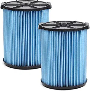CRAFTSMAN CMXZVBE38776 Genuine Fine Dust Wet Dry Vac Replacement Vacuum Filter for Most 5 to 20 Gallon CRAFTSMAN Shop Vacuums, Easy Installation and Traps Fine Particles, 2-Pack