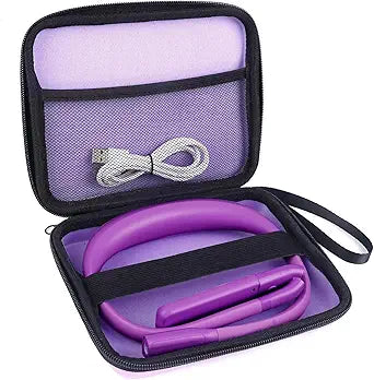 Voilet Neck Light with Storage Case: Back to School Gifts 10-80Hrs Eye-friendly Book Reading Light Knitting Crochet Sewing Craft Light Rechargeable Adjustable, Book Lovers Gifts for Knitters Crafters