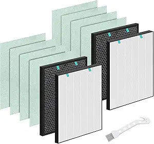 2 Sets Air400 Filter Replacement for Bissell Air400, 2 Filter, 2 Carbon Post Filter, 8 Pre Filter, Compared to Part 2521 and 2520 (2 Sets Air400)