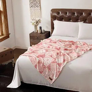Wrangler - Throw Blanket, Ultra Soft Plush Reversible Bedding, Americana Inspired Patchwork Soft Blanket for Couch or Bed (Rodeo Patchwork Dusty Canyon Pink, 60" x 70")