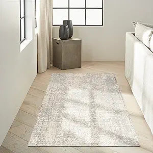 Calvin Klein CK950 Rush Grey 3'2" x 5' Area Rug - Easy Clean, Non Shedding, Bed Room, Living Room, Dining Room, Kitchen (3' x 5')