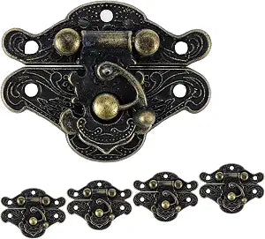 Mcredy Vintage Latch Hasp, Small Antique Decorative Buckles, 5Pcs