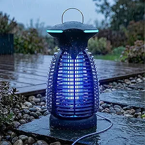Bug Zapper Outdoor for Mosquito Flies - Electric 4000V Powerful Bug Zappers Indoor Waterproof Insect Killer Trap Lamp with LED Light for Patio Backyard Porch Garage & Home