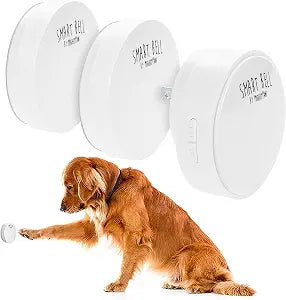 Mighty Paw Smart Bell 2.0  Potty Training Button for Dogs & Puppies  Train Your Dog to Ring The Bell  Wireless Pet Communication (2 Button Pack)