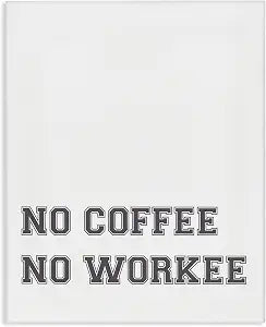 Funny No Coffee Phrase Comic, 16 x 20 Inch Canvas Wall Art