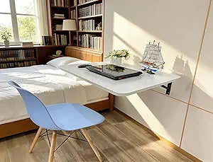 31 "x22.8 Wall Mounted Folding Table with Foldable Bracket, Suitable for Folding Tables on Balconies, Laundry Rooms, Kitchens, Home Offices, bedrooms, and Living Rooms (White)