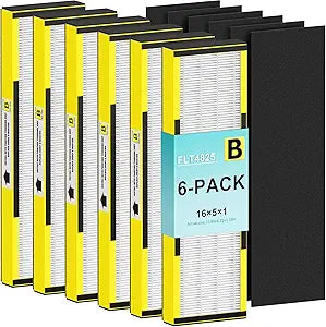 Filter B, FLT4825 Filter Replacement for Guardian AC4825 AC4825E AC4300 AC4800 Air Purifier Γ 6 True HEPA Filters & 6 Pre-Filters (6-Pack)