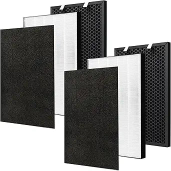 2 Sets Air220 Air320 Filter Replacement Compatible with Bissell Air320 Air220 2768A 2609A Air Purifier, Include 2 Post + Pre & Activated Carbon Filter, Compare Part # 2677,2678,2804