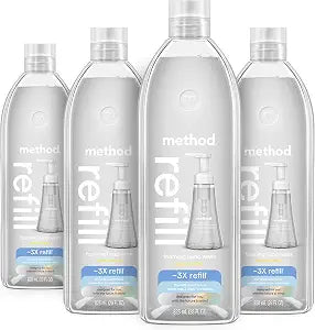 method Foaming Hand Wash Refill, Sweet Water, 28 fl oz, 4 pack
