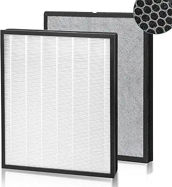 HE401 Replacement Filter for Shark Air Purifier 4, HE400 HE401 HE402 HE405, HE4FKPET, H13 True HEPA Filter and Activated Carbon Filter, 2 Pack