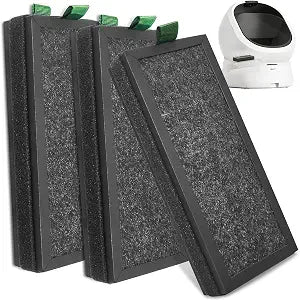 3 Pack Replacement Activated Carbon Filter Compatible with PETLIBRO Luma Automatic Self Cleaning Litter Box
