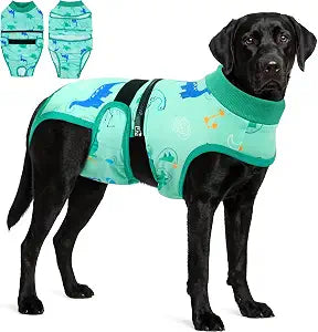 PUMYPOREITY 2-in-1 Detachable Dog Diapers, Escape-Proof Anti-Harassment Wear for Heat, Full Body Dog Onesie for Post-Surgery Recovery, Incontinence, Puppy Training & Senior Pet, M, Green