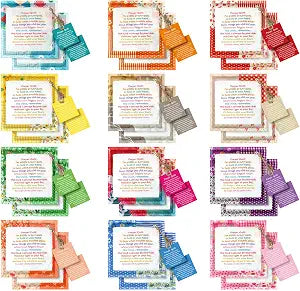 FuWeave 24 Pack Pocket Prayer Quilt Mother Christian Gifts Inspirational Prayer Quilt with Cross Inside Sympathy Healing Cloth Square Panel for Cancer Patient Women Church Scripture Favors (Color)