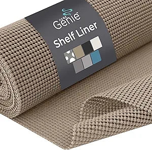 HOME GENIE Shelf Drawer and Cabinet Liner, Durable with Strong Grip, 20 in x 20 FT, Non Adhesive Liners Protect Kitchen Cabinets and Cupboard, Pantry, Bathroom Drawers and Shelves, Desks, Light Taupe