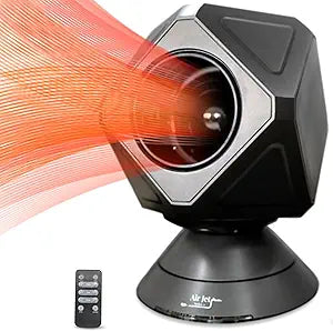 Norviera Air Jet Series-1 Cooling Fan with Heater Γ 10-Speed Powerful Fan for Summer, Built-in Heat for Year-Round Use | 5 Modes | Adjustable Thermostat (40Γ90┬░F)