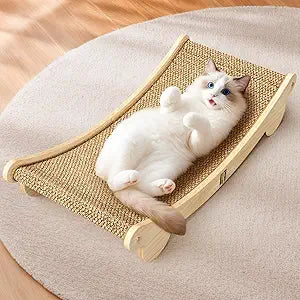Extra Large Cat Scratcher: 31.5 inch Cat Scratch Pad&Bed Lounge for Indoor Cats - Modern Cats Furniture for Scratching and Resting
