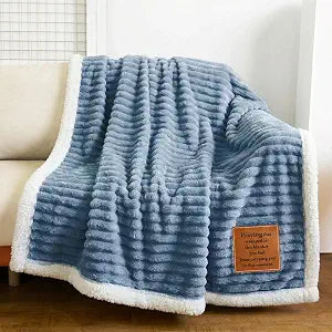 Praying God's Prayer Blanket  Cloud-Like Soft Blue Throw Blanket Gifts with Christian Message, Get Well Healing Comfort Gift for Women & Men, Sympathy Faith-Based Cozy Throw 50x60 Inch