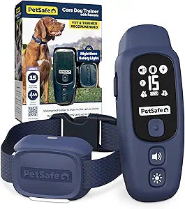 PetSafe Core Dog Trainer with Remote Waterproof Training Collar 1000 Foot Range Tone, Vibration and 15 Levels of Static