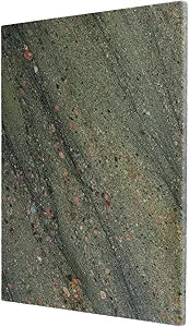 Koville Granite Cutting Board for Kitchen, 16x12 Inches Large Marble Slab Cheese Board, Rectangular Serving Board for Baking Charcuterie Pastry, Natural Stone Board for Countertop (Green)