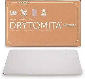 Momo Lifestyle Large Stone Bath Mat Drytomita  Quick Drying Diatomaceous Earth, Ultra Absorbent (Linen Grey, Grande 32" X 20")
