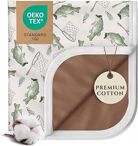 Pobibaby Premium Baby Blanket, Soft Stretchy Quilt for Babies, Toddlers, Kids (Gone Fishing)