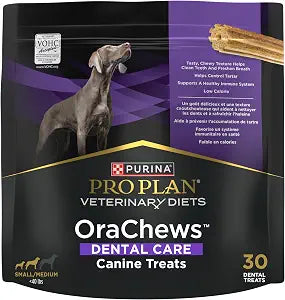 Purina Pro Plan Veterinary Diets OraChews - Small and Medium Breed Dental Chews for Dogs  30 Treats