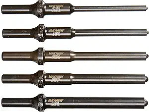Mayhew Tools 32020 Pneumatic Roll Pin Punch, 5-Piece Set