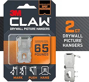 3M Claw Drywall Picture Hanger,Silver