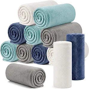 Tinideya Flannel Fleece Throw Blanket Bulk 50 x 60 Inch Soft Fleece Blanket Warm Throw Blankets Coral Blankets for Couch Sofa Home Wedding Gifts Season