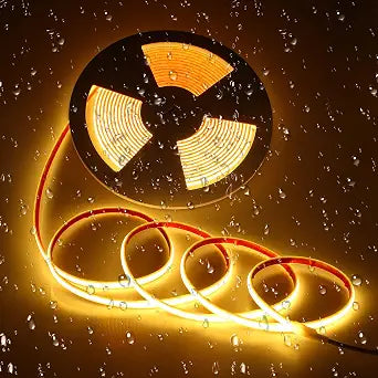 ALITOVE 24V Outdoor LED Strip Lights Waterproof 32.8ft Warm White IP68