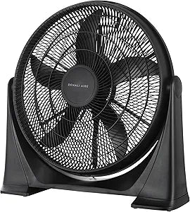 1DAFCR20 20" Air Circulator, Floor Wall or Ceiling Mount-able, Adjustable Tilt, Easy Carry Handle, 3 Speed Mechanical Controls, Black