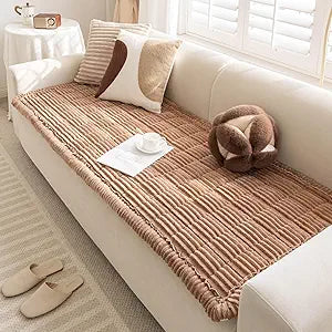 Couch Cover for Dogs Washable, Non-Slip Pet Couch Covers for Sofa, Fuzzy Dog Couch Cover Blanket for Furniture Protector (Z-Coffee, 27.6" x 82.7"/70 x 210cm)
