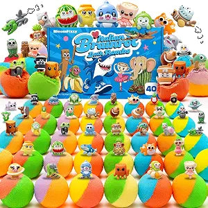40 Pack Bath Bombs for Kids with Surprise Italian Brainrot Toys Inside