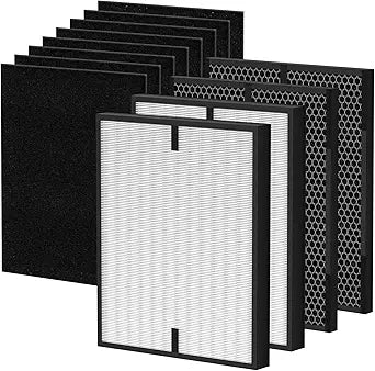 12-Pack 3000 Replacement Filters Compatible with AD3OOO, 3000M, 3000Pro Air Series Air-Purifiers 2 Pack Fliter, 2 Pack Activated Carbon,8 Pack Pre-Filters