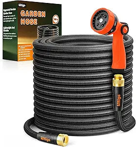 Nitigo Ultra Lightweight Garden Hose 100FT, Non-Expanding Water Hose with 10-Function Nozzle, Wear-Resistant Nylon Outer Layer, No-Kink, Leak-Proof, Burst 280 PSI for Yard, Outdoor (3/4" GHT)