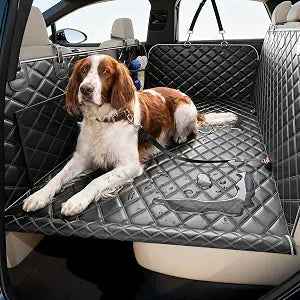 Back Seat ExtenderHard Bottom But SoftTouchfor dogs,Car Rear Seat Cover | 600lb Support, Dual Locked Edge, 100% Waterproof, Anti-Scratch Protector for Full Size SUV / Truck / MPV