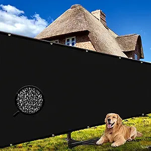 Shade&Beyond 0 6' x 5 0' Fence Privacy Screen 98% Blockage Heavy Duty 220 GSM Fencing Mesh Shade Net Cover for Wall Garden Backyard Outdoor Home Decoration, Customizable Black